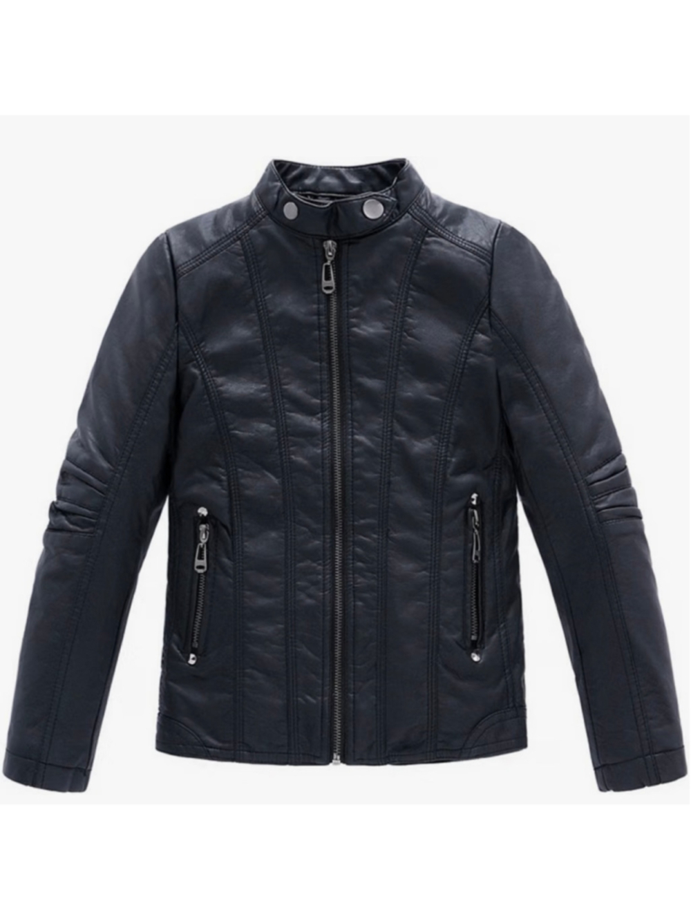 LJYH Boy's Faux Leather Motorcycle Biker Moto Jacket 4-5 Years 5T